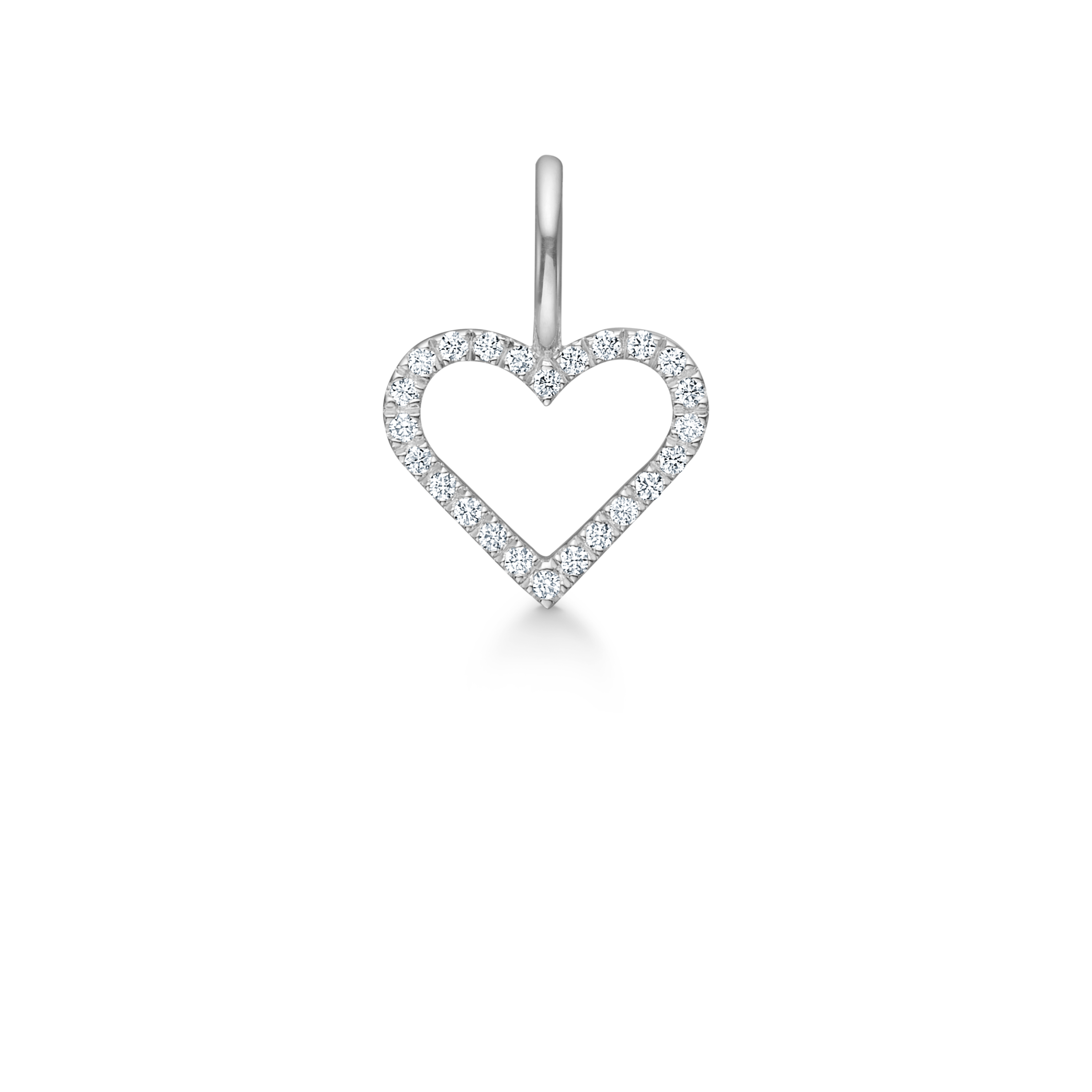 Symbols Open Heart Diamond pendant - 18kt Ehite Gold