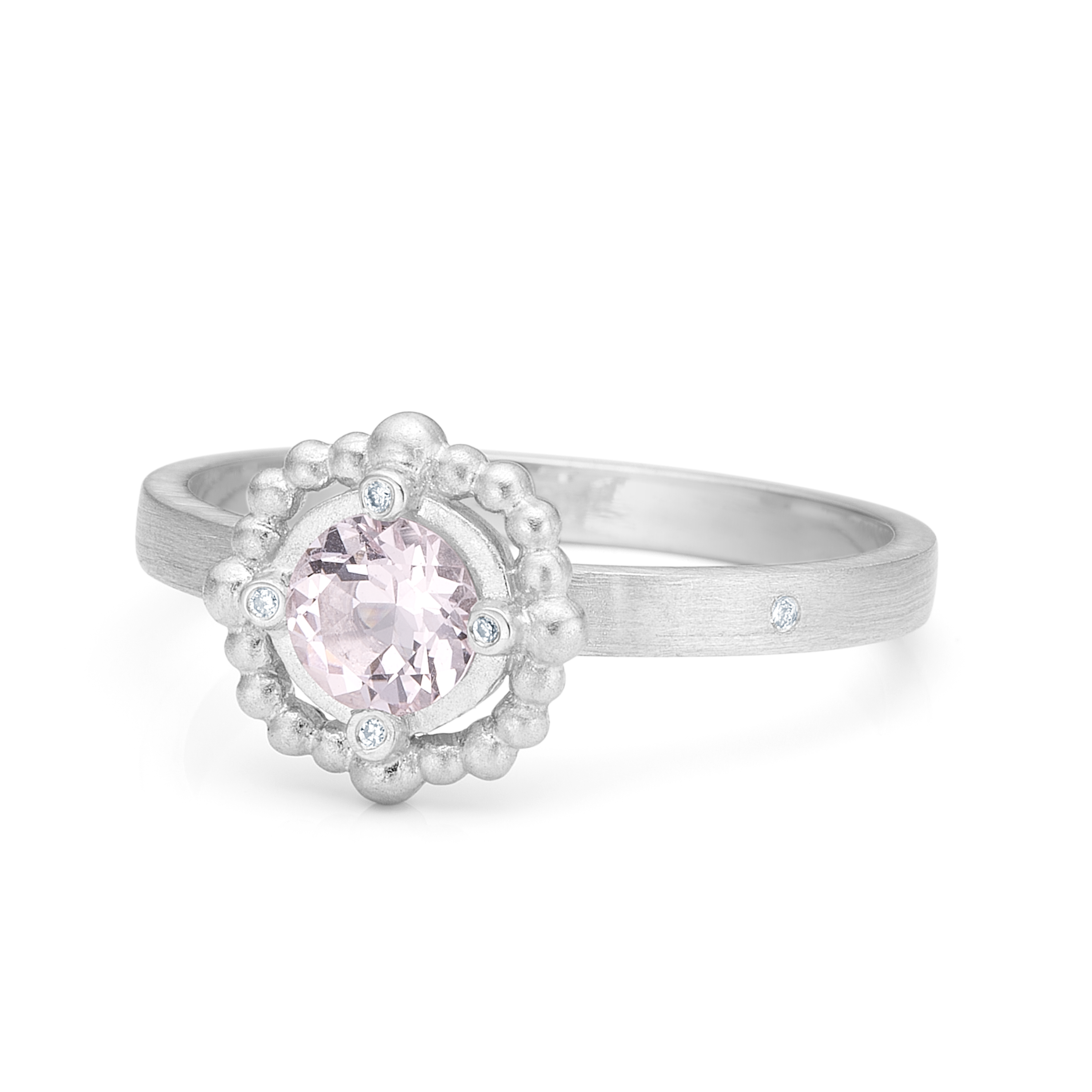 Orbit Rose Ring - 18kt White Gold
