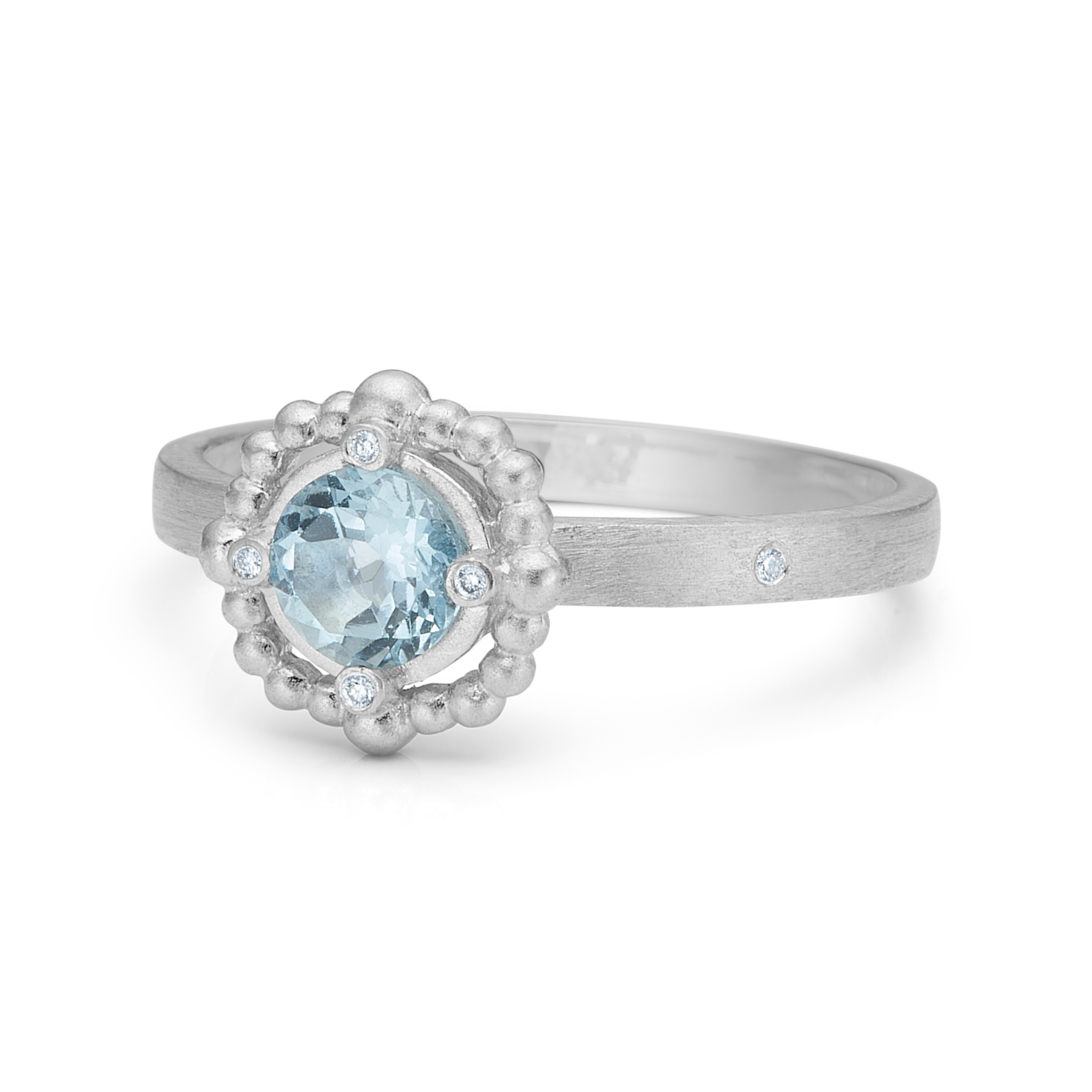 Orbit Blue Ring - 18kt White Gold
