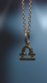 My Zodiac diamond Libra Pendant - 18kt Yellow Gold