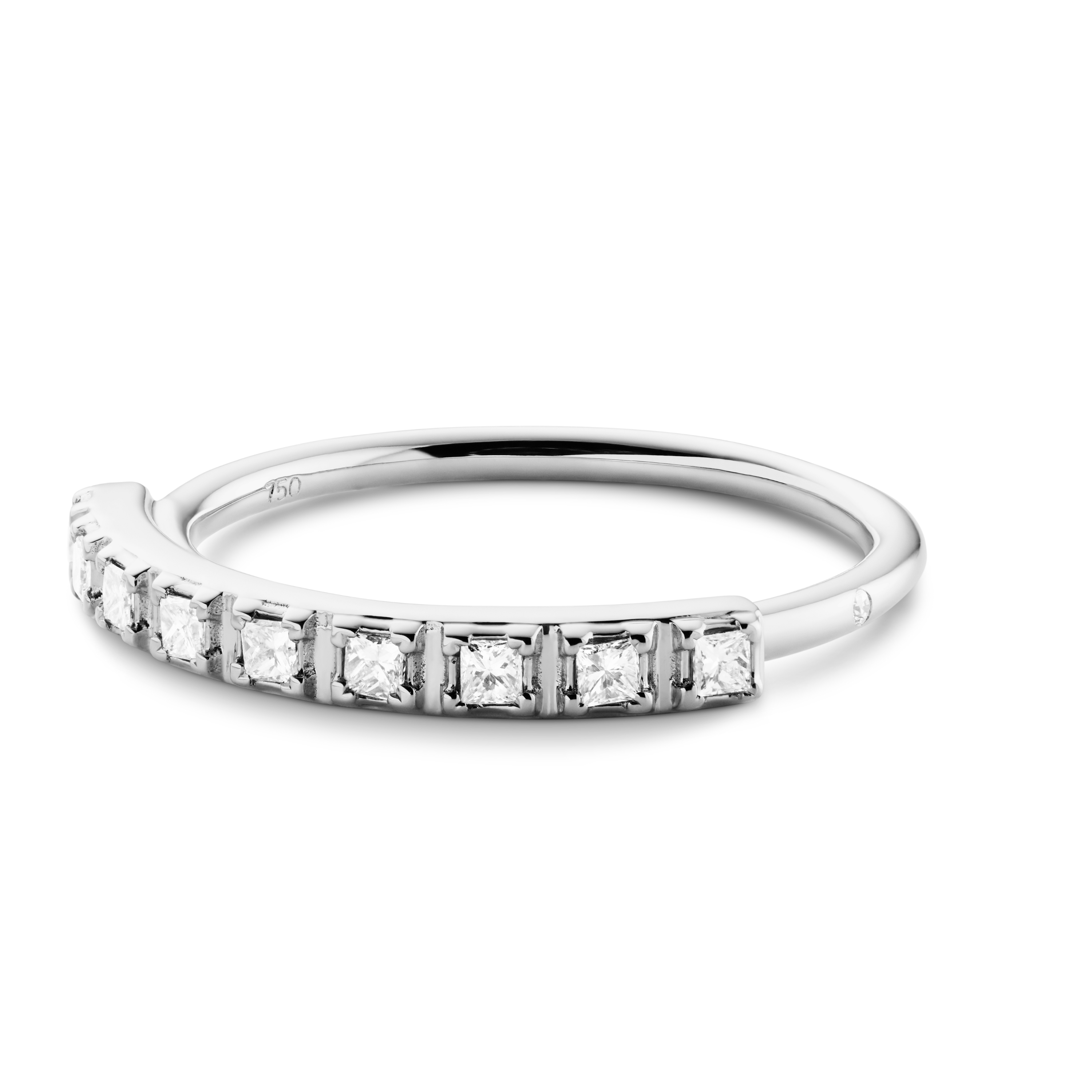 Rå Classic Diamond Ring Aligned - 18kt White Gold