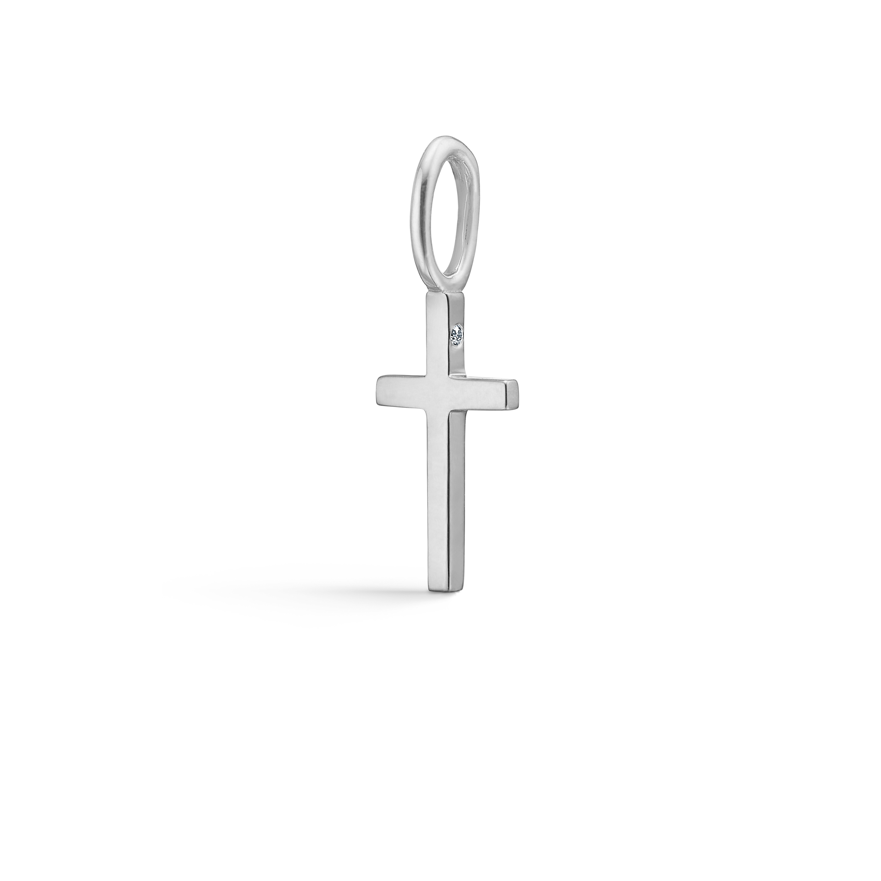 Symbols Cross Pendant  - 18kt White Gold