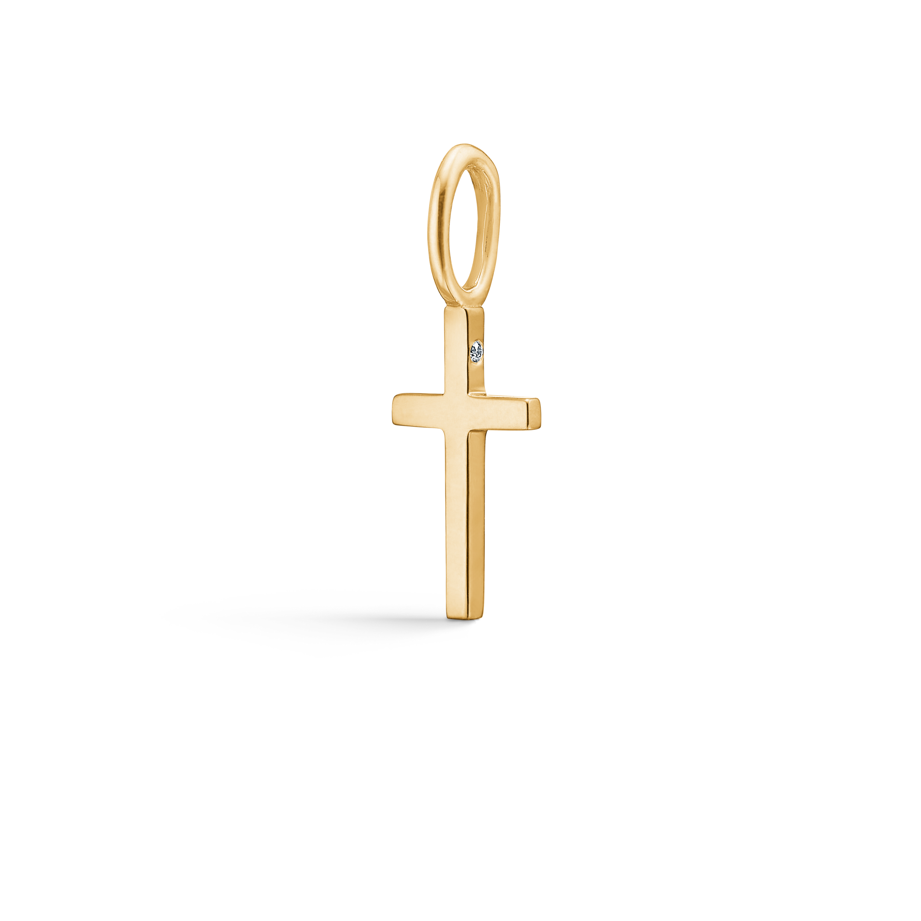 Symbols Cross Pendant - 18kt Yellow Gold