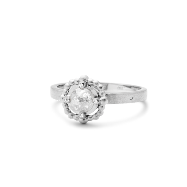 Orbit Grey Diamond Ring - 18kt White Gold