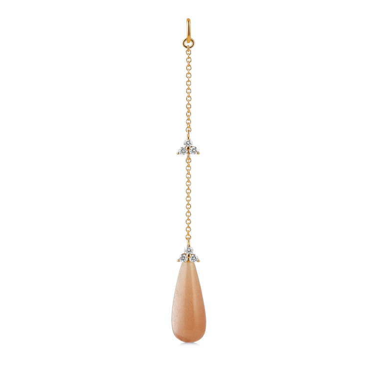 Fryd Blush Ear-Pendant L - 18kt Yellow Gold