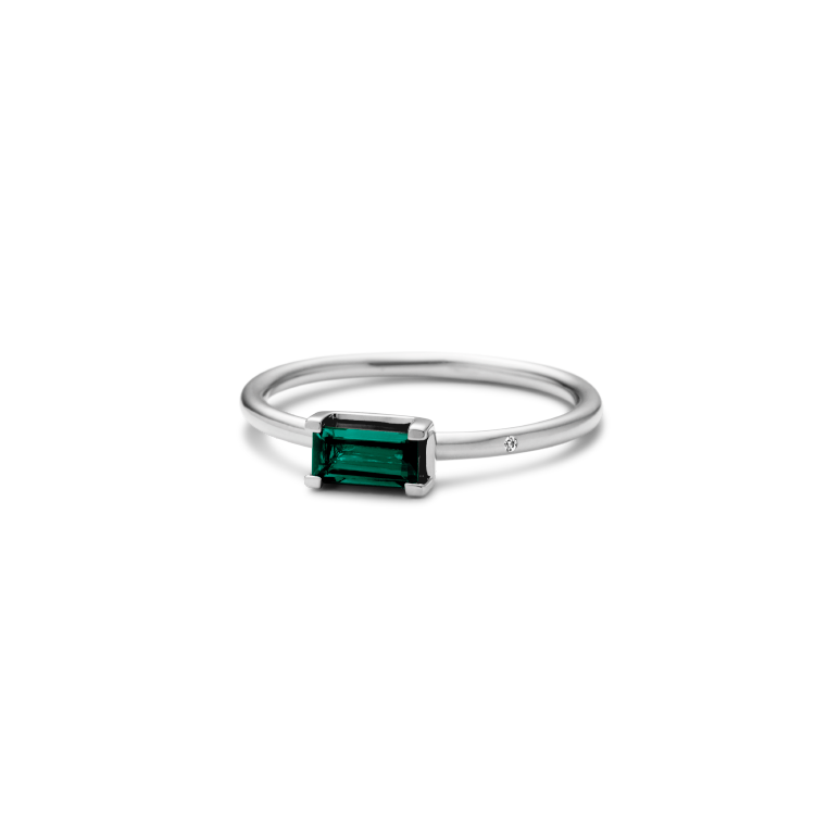 Nord Green Ring S - 18kt White Gold