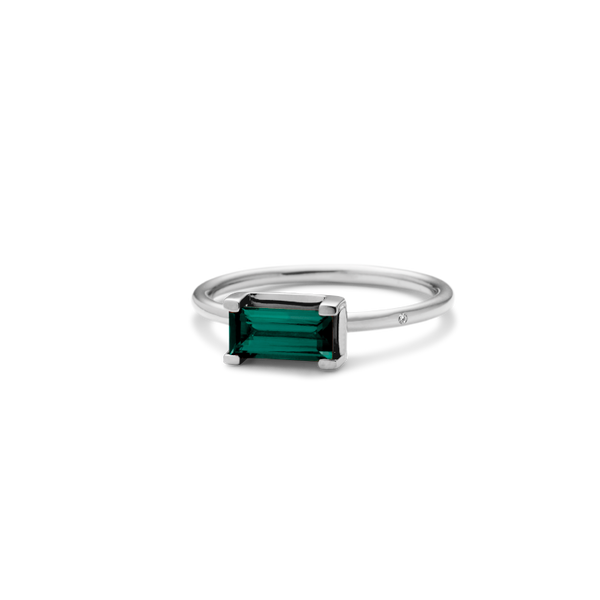 Nord Green Ring - 18kt White Gold