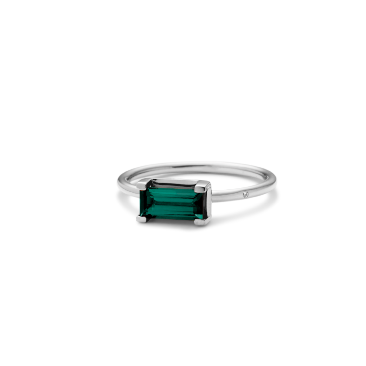 Nord Green Ring - 18kt White Gold