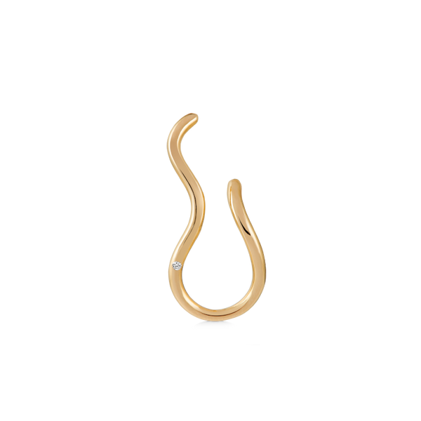 Fryd Wave Earring Right - 18kt Yellow Gold