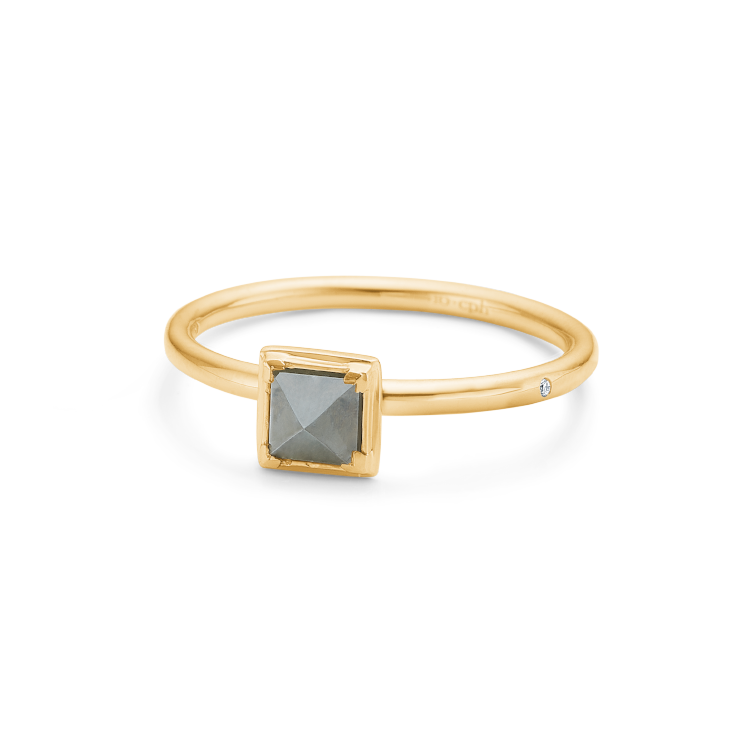 Rå Pointy Diamond Ring - 18kt Yellow Gold