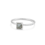 Raw Pointy Diamond Ring - 18kt White Gold