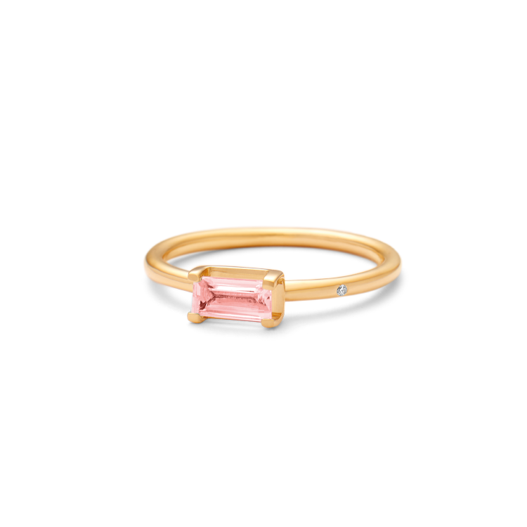 Nord Pink Ring S - 18kt Yellow Gold
