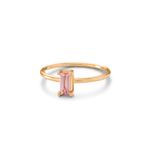 Nord Pink Ring S Turned - 18kt Yellow Gold