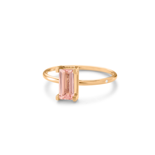Nord Pink Ring Turned - 18kt Yellow Gold