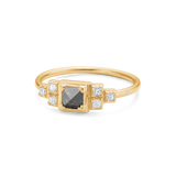 Raw Pointy Classic Diamond Ring - 18kt Yellow Gold