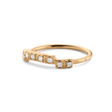 Raw Classic Diamond Ring Curve - 18kt Yellow Gold