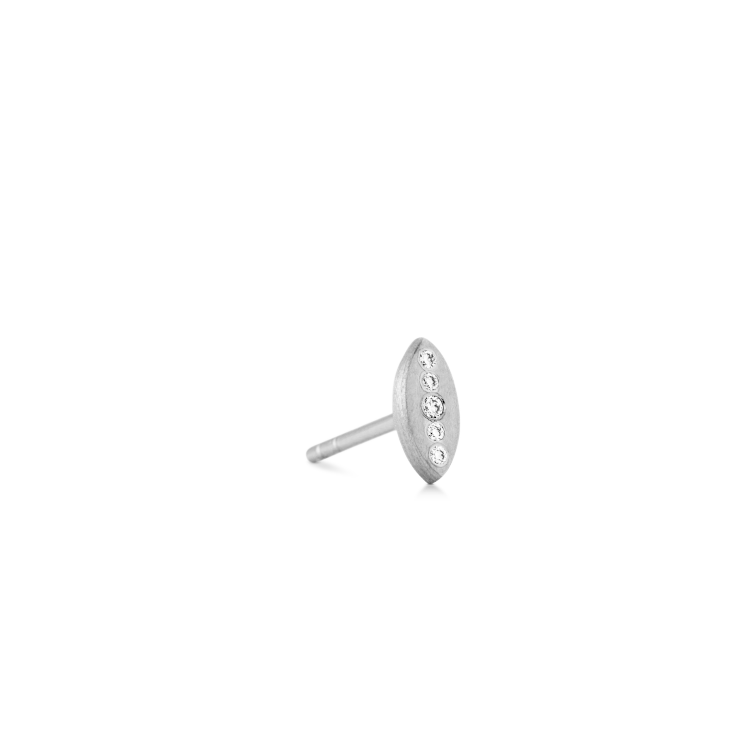 Orbit Leaves Earring - 18kt White Gold
