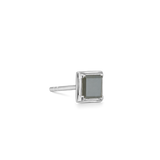 Raw Diamond Earring - 18kt White Gold