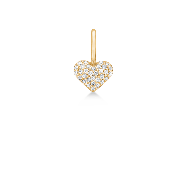 Rock My Heart Diamond Pendant - 18kt Yellow Gold