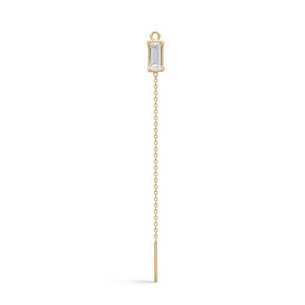 Nord White Chain Earring-Pendant - 18kt Yellow Gold
