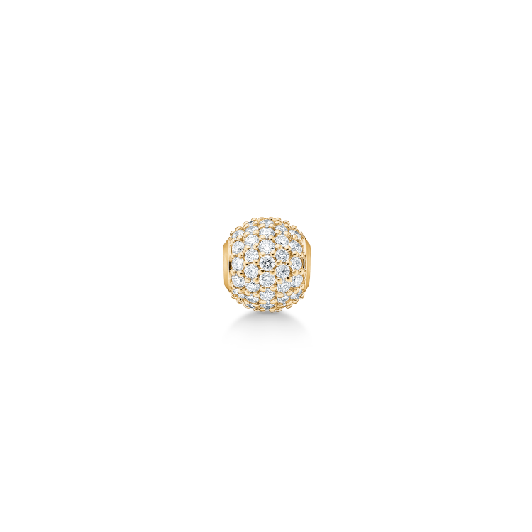 Inner Peace Petit Diamond Bead - 18kt Yellow Gold
