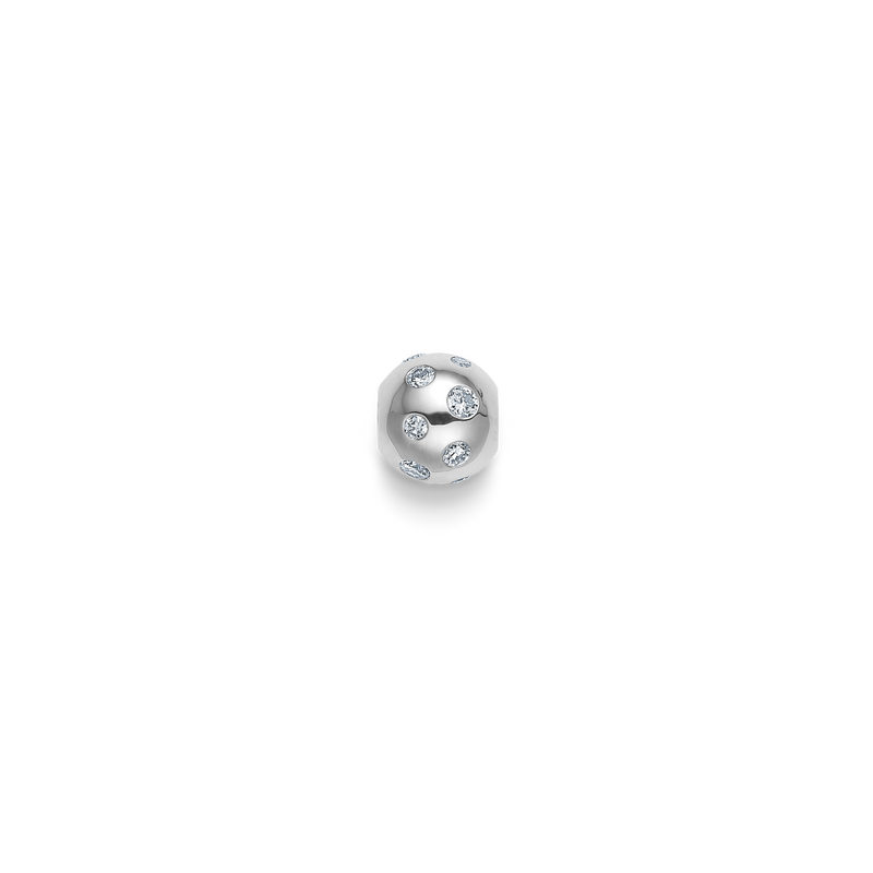 Inner Peace Diamond Sprinkle Bead - 18kt White Gold
