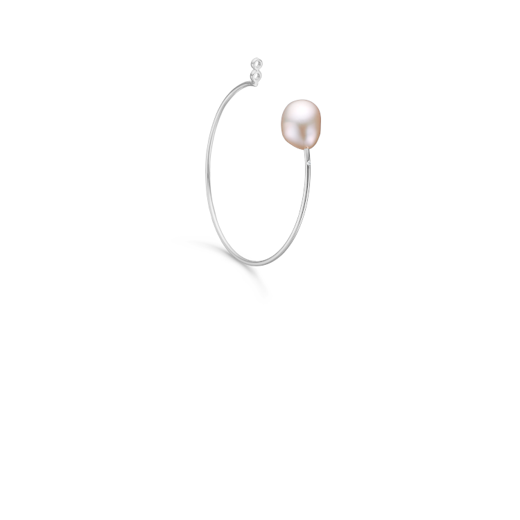 Fryd Pink Pearl Earring-Pendant - 18kt White Gold