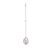Fryd Pink Pearl Earring-Pendant L - 18kt White Gold