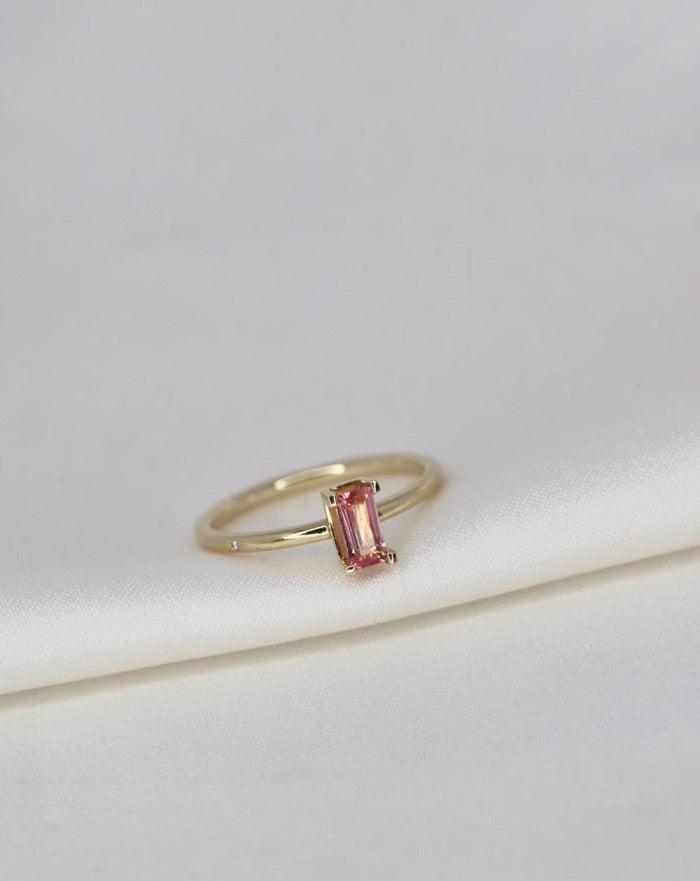 Nord Pink Ring S Turned - 18kt Yellow Gold