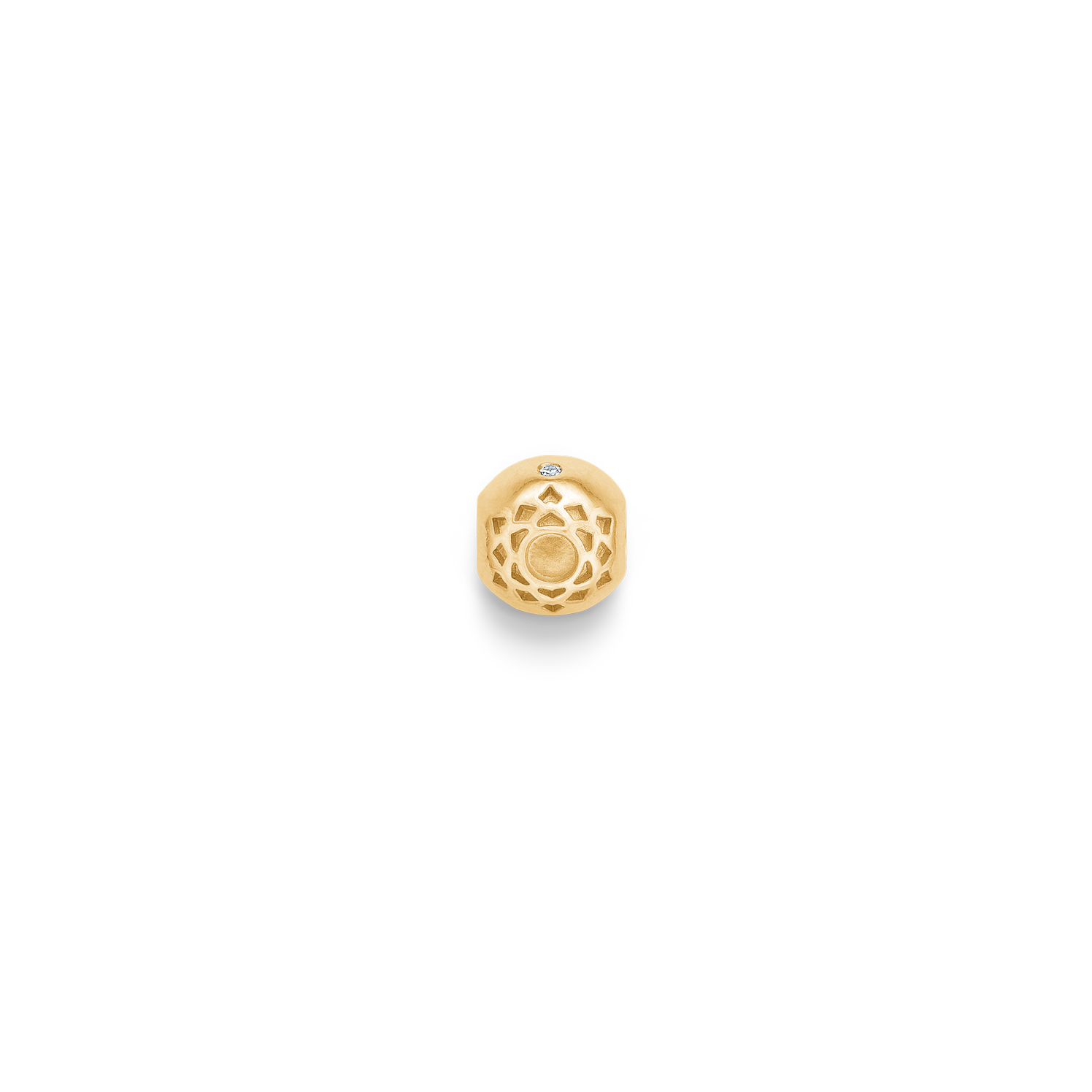 Inner Peace Crown Chakra Bead - 18kt Yellow Gold