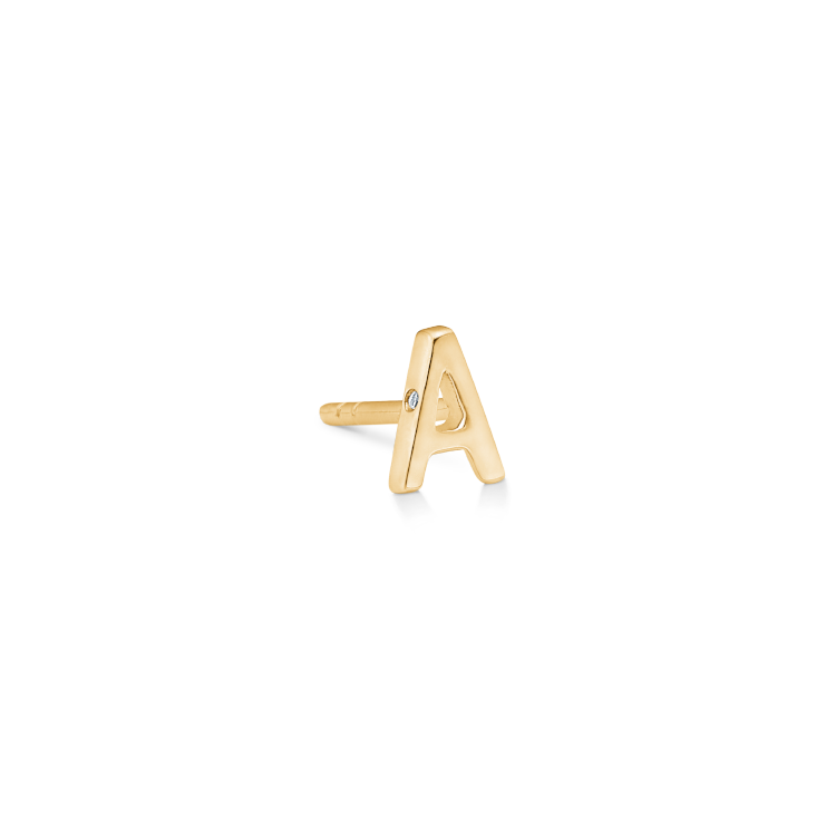 My A Earring - 18kt Yellow Gold