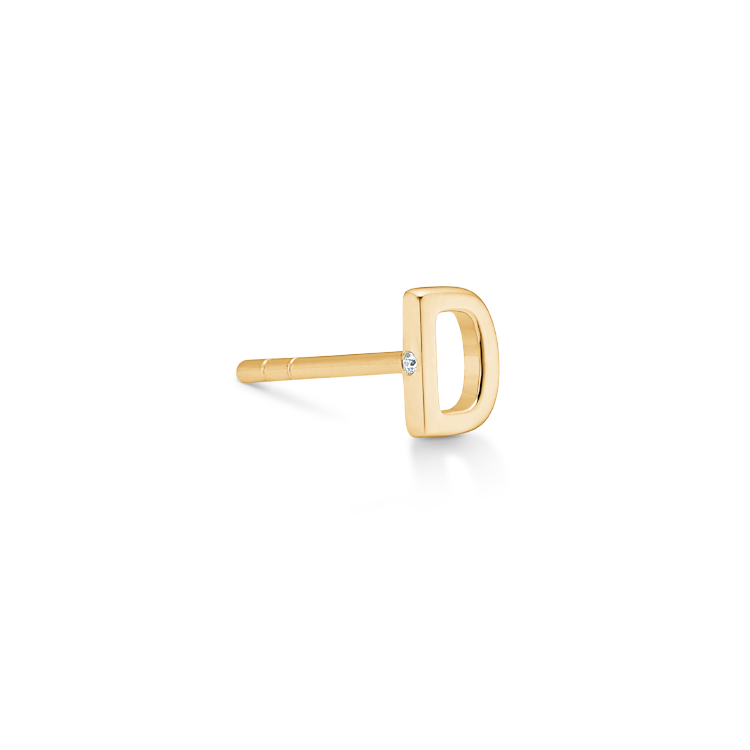 MY D Earring - 18kt Yellow Gold