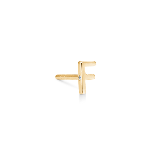 My F Earring - 18kt Yellow Gold
