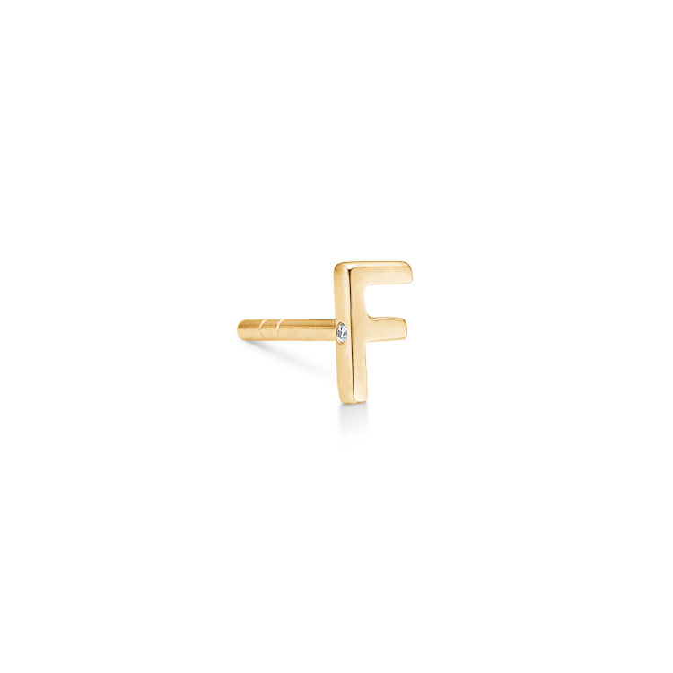 My F Earring - 18kt Yellow Gold