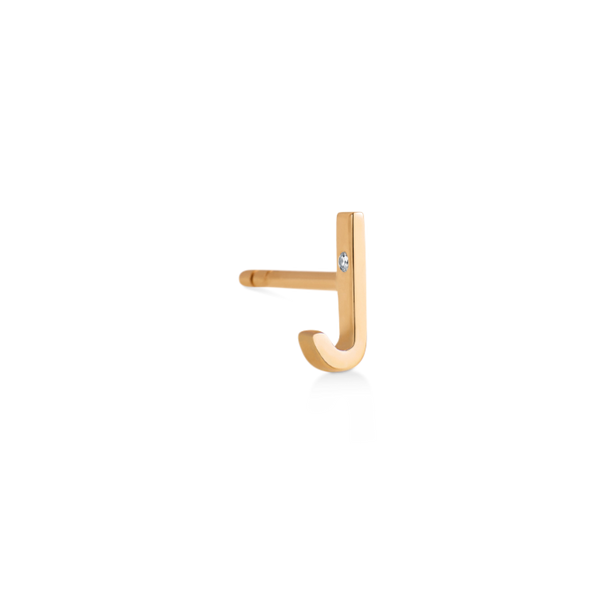 My J Earring - 18kt Yellow Gold