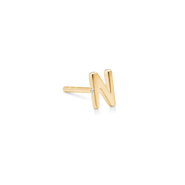 My N Earring - 18kt Yellow Gold
