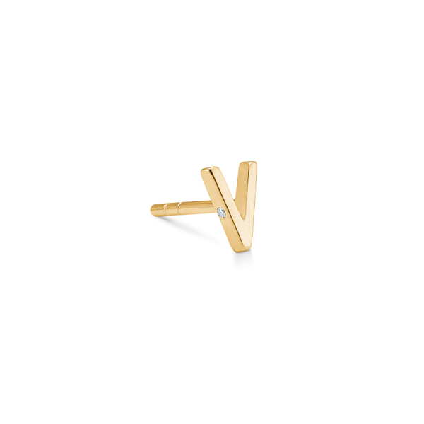 My V Earring - 18kt Yellow Gold