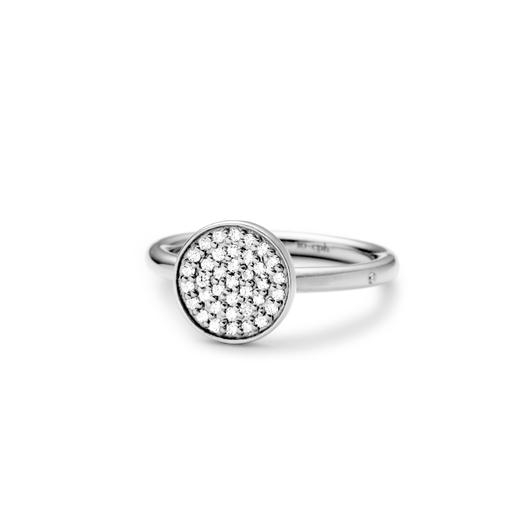 Rock Diamond Ring - 18kt White Gold
