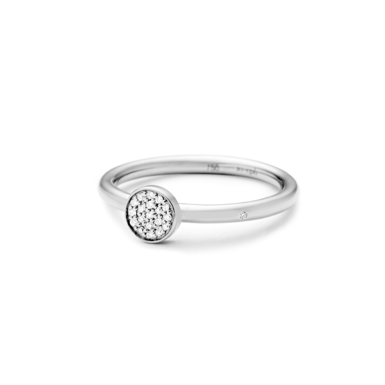 Rock Diamond Ring S - 18kt White Gold