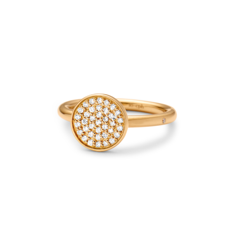 Rock Diamond Ring - 18kt Yellow Gold