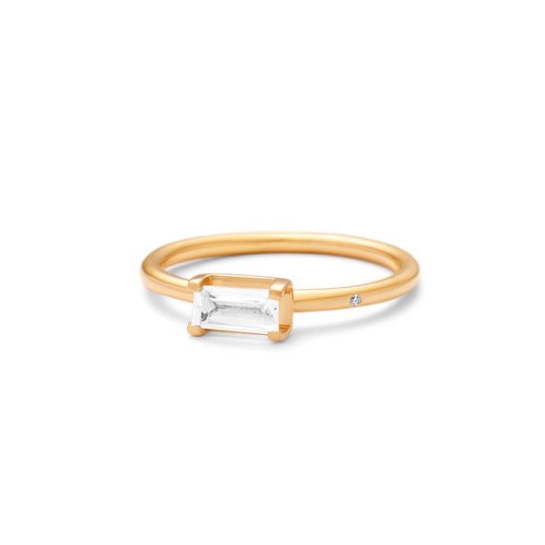 Nord White Ring S - 18kt Yellow Gold