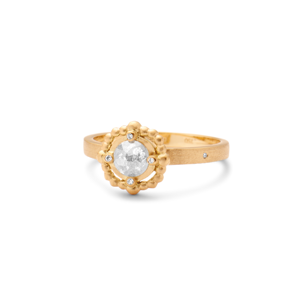 Orbit Grey Diamond Ring - 18kt Yellow Gold