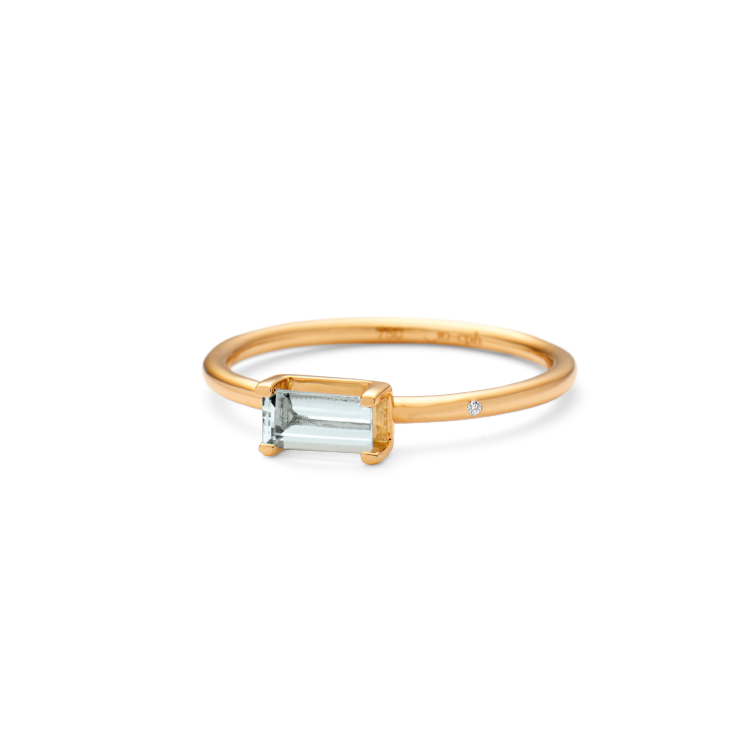 Nord Blue Ring S - 18kt Yellow Gold