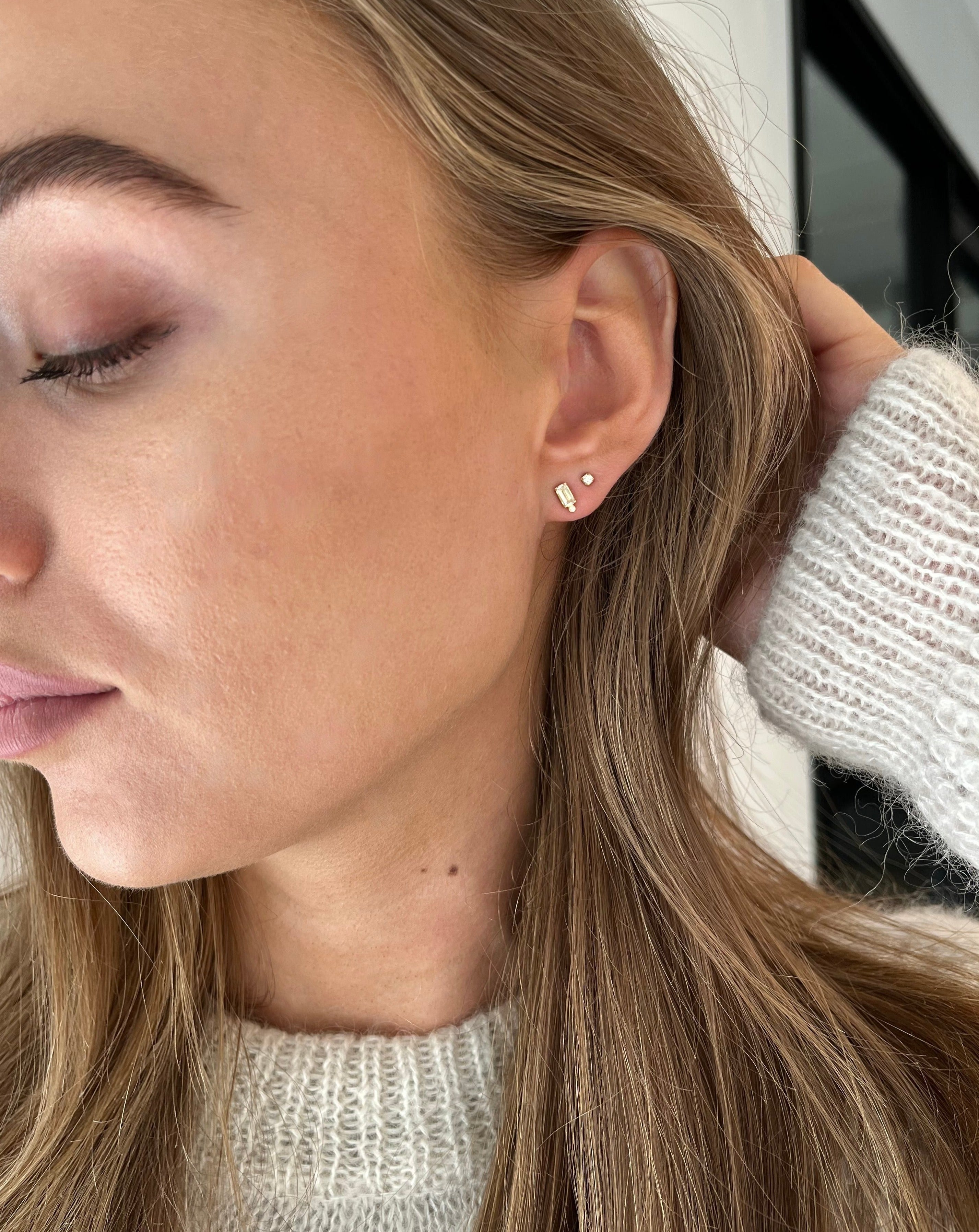 Nord White Earring S - 18kt White Gold
