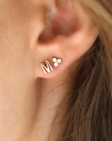 My M Earring - 18kt Yellow Gold