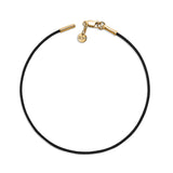 Inner Peace Bracelet Black Cord - 18kt Yellow Gold