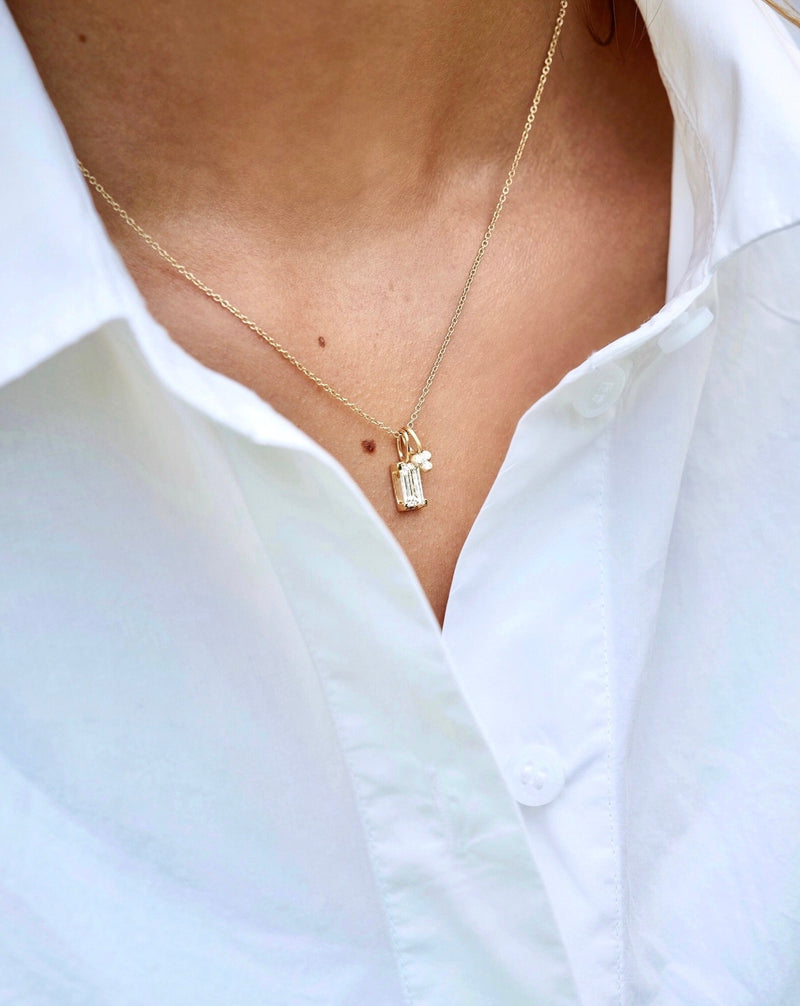 Nord Green Pendant - 18kt White Gold