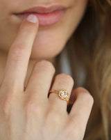 Orbit Rose Ring - 18kt White Gold