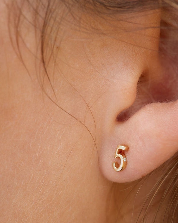 My 5 Earring - 18kt Yellow Gold